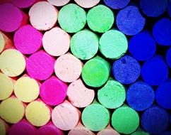 Background with colourful crayons