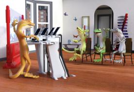 lizards having a training