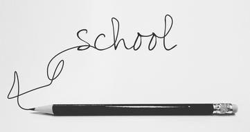 School Pencil text