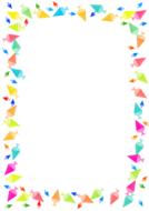 Colorful frame with sugar bags at white background