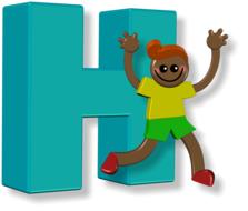 boy alphabet letters h drawing