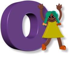 girl and letter O