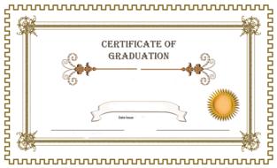certificate graduation greek drawing