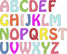 alphabet letters colors drawing