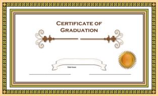 certificate graduation border drawing