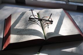 Hebrew and Glasses and Bible