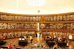 people in Library, sweden, stockholm