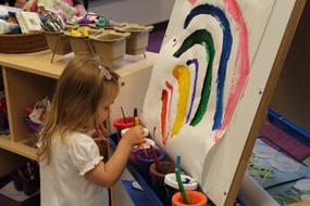 Rainbow Art Paint girl