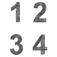 number 1 2 3 4 font sketch