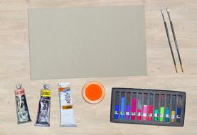 oil paint desk paper