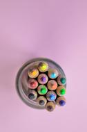 green, sharp, red, yellow, bright, orange, pencil
