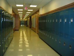 School Lockers Hallway