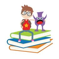 monster graduation book drawing