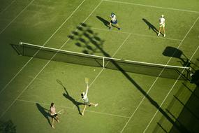 panoramic view of the tennis court