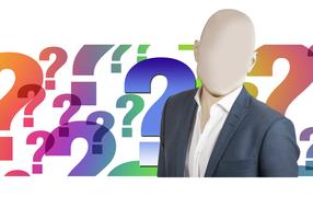 question mark person no face drawing