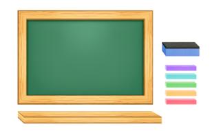 painted blackboard and colorful chalk