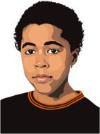 boy black african drawing
