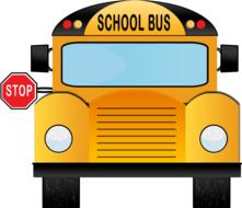 yellow school bus stop drawing