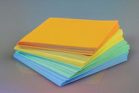 stack of colorful paper