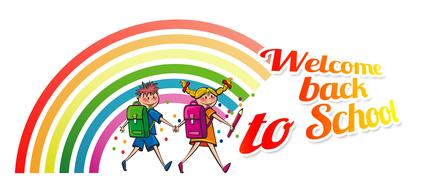 welcome back to school as a drawing
