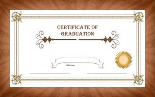 certificate graduation wood frame drawing
