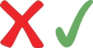 right wrong red green symbol
