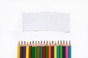 rainbow pencils and paper