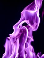 purple flame at darkness