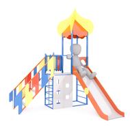 child playground as a 3d drawing