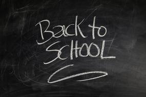 board l back to school text
