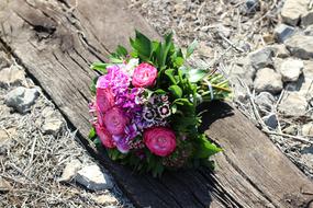 Stop Child Suicide Rose Bouquet On wood