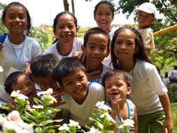 Smiling Asian people