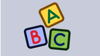 english block abc drawing