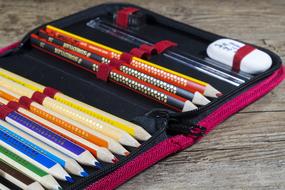 stationery in a pencil case