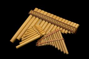 wood Bamboo Flute Back Background