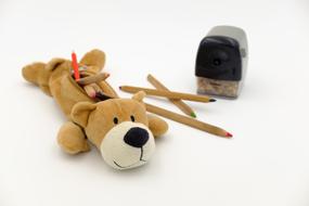 plush pencil case and sharpener