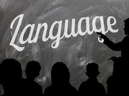 language on school board as a drawing