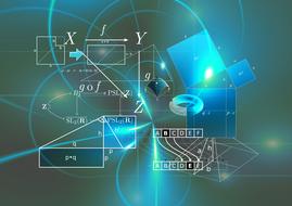 mathematics formula physics banner drawing