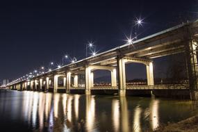 Night View Bridge water