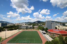 school field in Seoul, South Korea