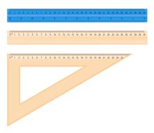 ruler setsquare centimeter drawing