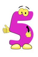 mathematics digits number five drawing