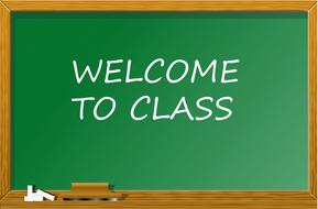 welcom to class text drawing