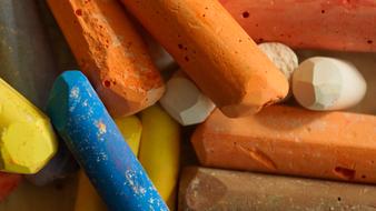 pile of colored Chalks