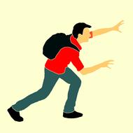 student as a drawing