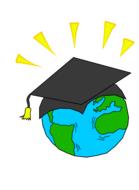 graduation cap world drawing