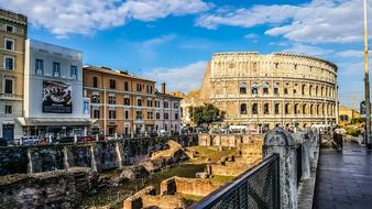 photo of the monument protected by the UNESCO Colosseum in Rome