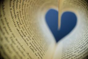 Book Heart blue