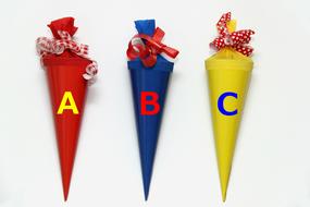 School Schultüte Yellow red blue