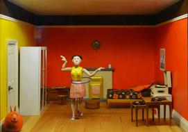 photo of doll in a toy house